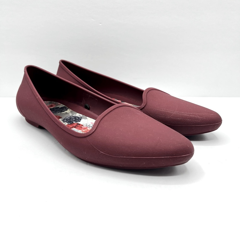 Crocs Iconic Comfort Eve Flat Pointed Toe Plum Size 10 Women’s